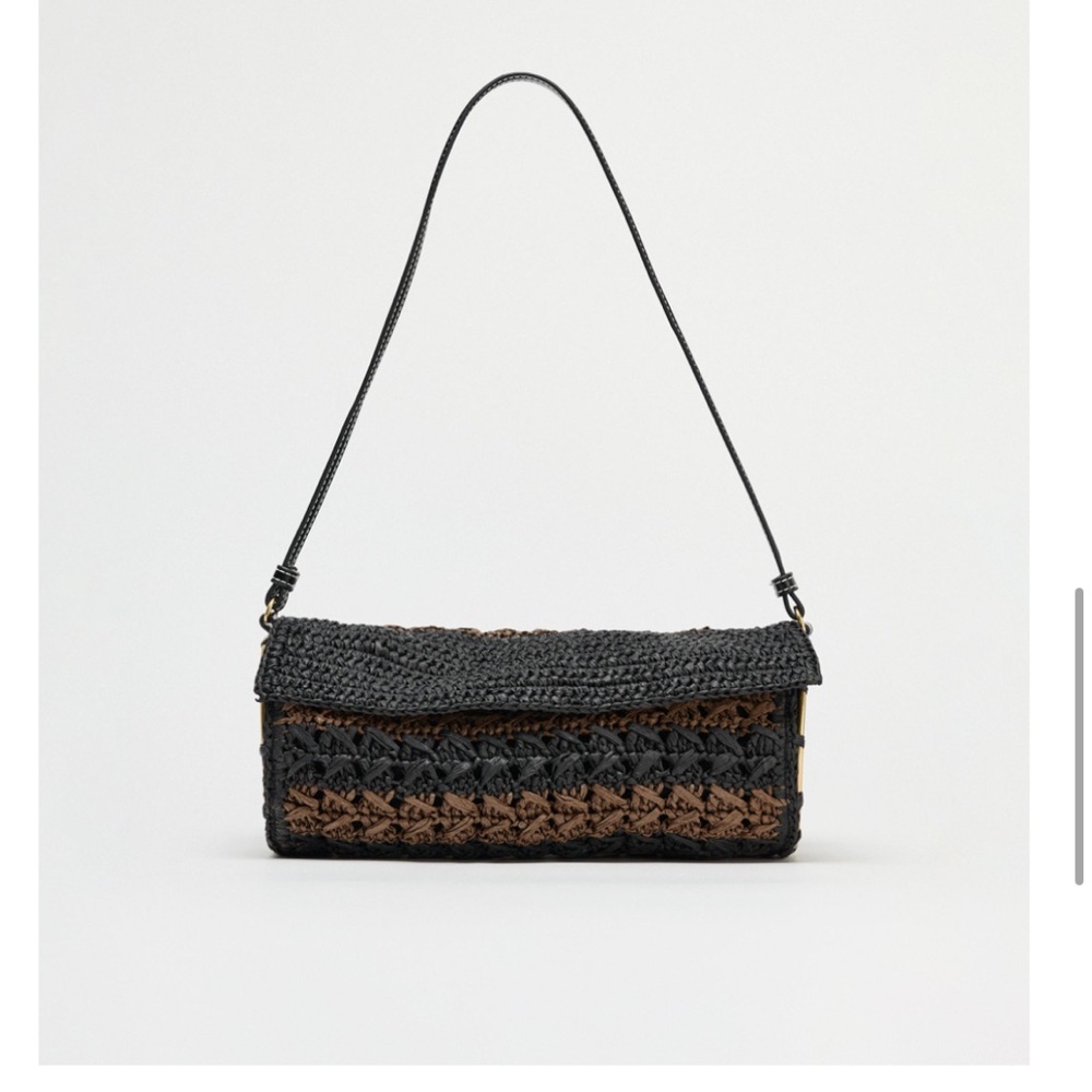 Zara BRAIDED SHOULDER BAG NWOT